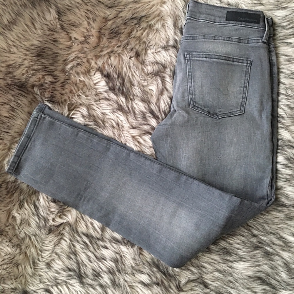 Calvin Klein soft gray jeans